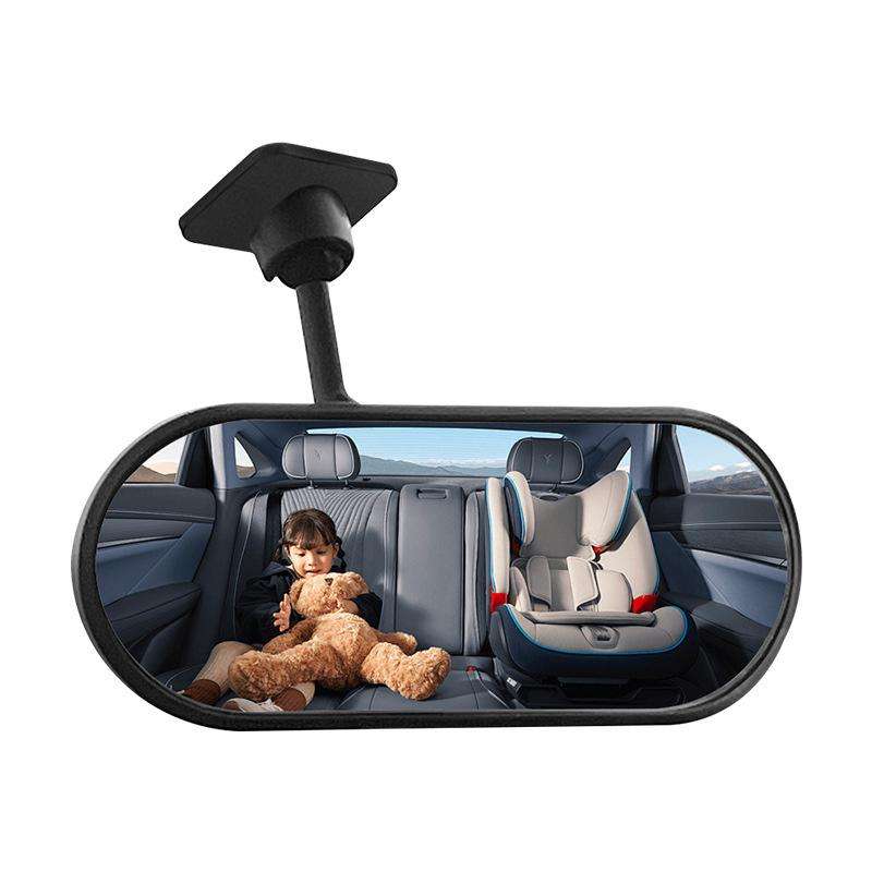 Car Adhesive Type Wide-angle Rearview Auxiliary Mirror(Black)