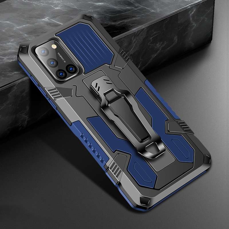 For Samsung Galaxy A71 Armor Warrior Shockproof PC + TPU Protective Case(Black)