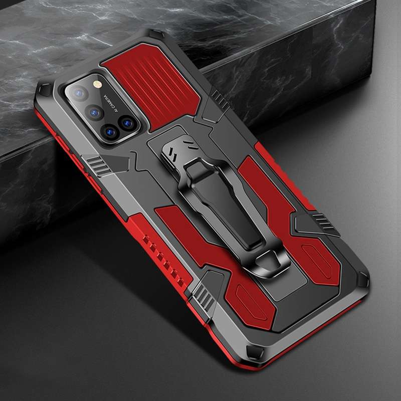 For Samsung Galaxy A71 Armor Warrior Shockproof PC + TPU Protective Case(Black)