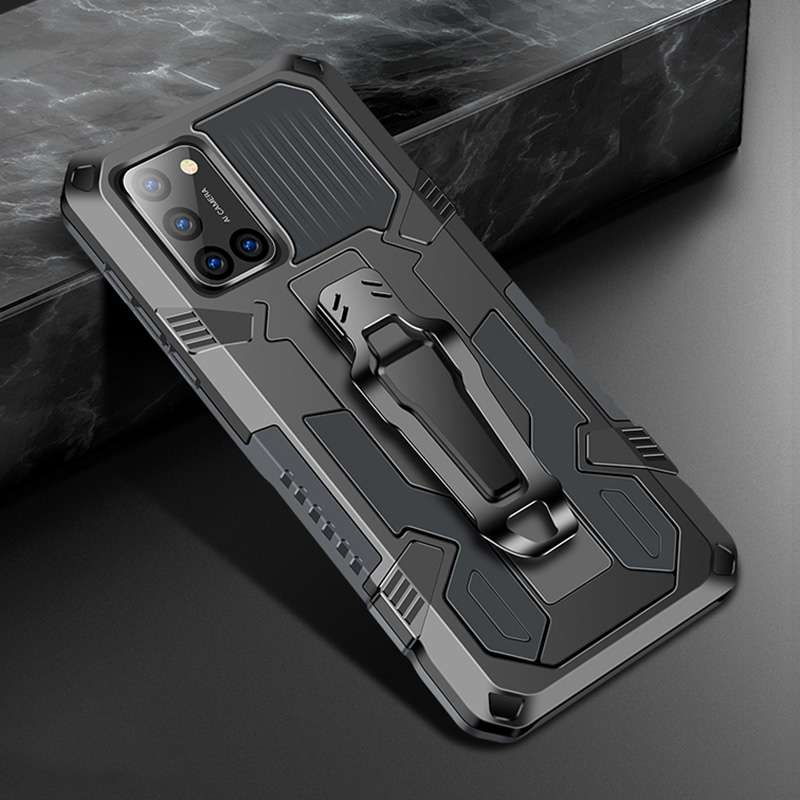 For Samsung Galaxy A71 Armor Warrior Shockproof PC + TPU Protective Case(Black)