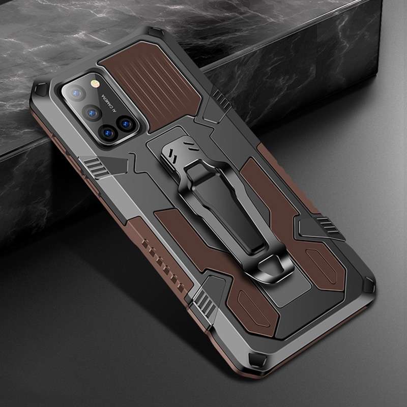 For Samsung Galaxy A71 Armor Warrior Shockproof PC + TPU Protective Case(Black)