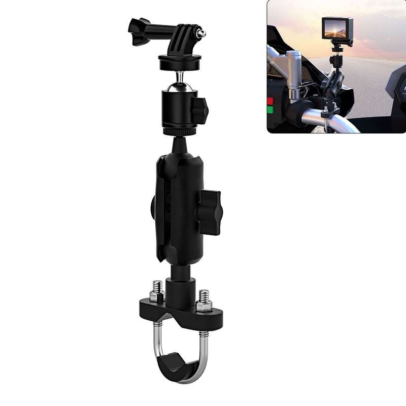 CS-1134A1 Motorcycle Bike Action Camera Recorder Mobile Phone Fixing Bracket Holder, Handlebar Versi