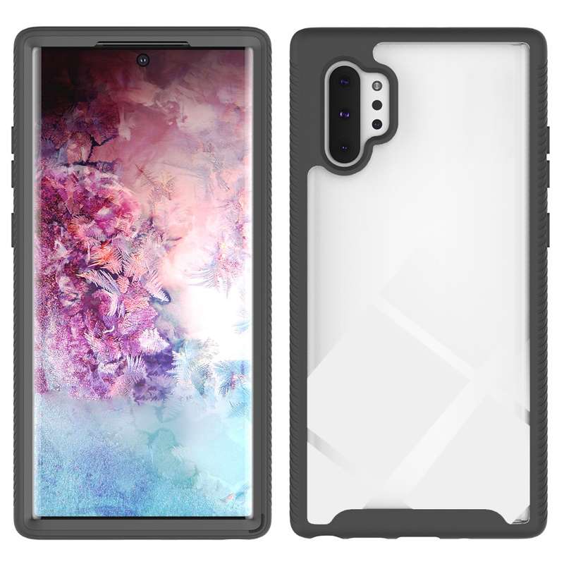 For Samsung Galaxy Note 10 Plus Starry Sky Solid Color Series Shockproof PC + TPU Protective Case(Bl
