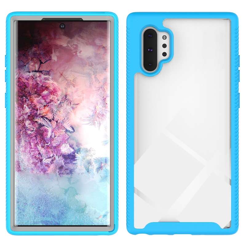 For Samsung Galaxy Note 10 Plus Starry Sky Solid Color Series Shockproof PC + TPU Protective Case(Bl