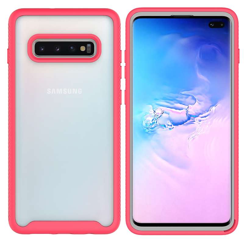 For Samsung Galaxy S10 Plus Starry Sky Solid Color Series Shockproof PC + TPU Protective Case(Black)