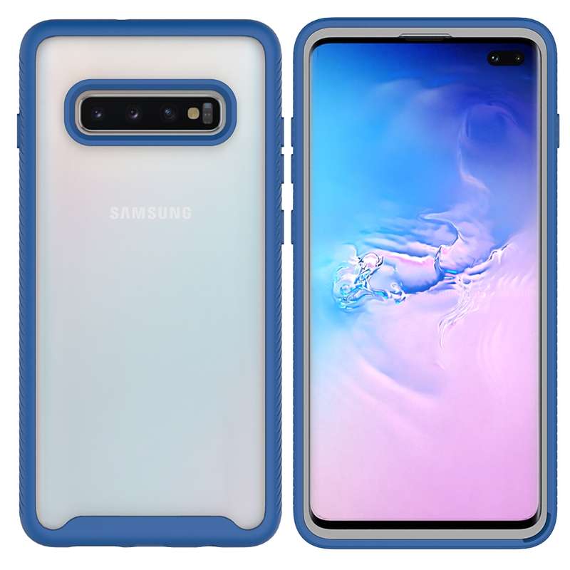 For Samsung Galaxy S10 Plus Starry Sky Solid Color Series Shockproof PC + TPU Protective Case(Black)