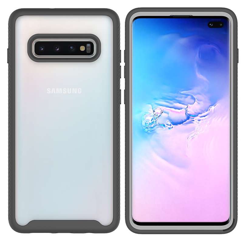 For Samsung Galaxy S10 Plus Starry Sky Solid Color Series Shockproof PC + TPU Protective Case(Black)