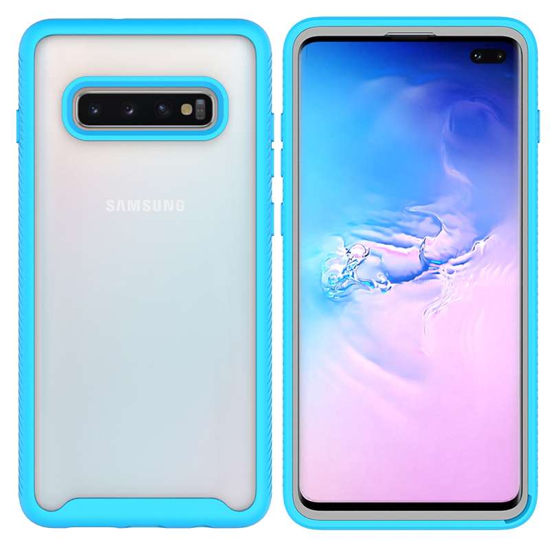 For Samsung Galaxy S10 Plus Starry Sky Solid Color Series Shockproof PC + TPU Protective Case(Black)