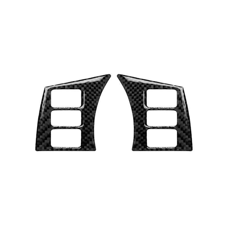 Car Carbon Fiber Steering Wheel Button Frame Decorative Sticker for Nissan 350z 2006-2009