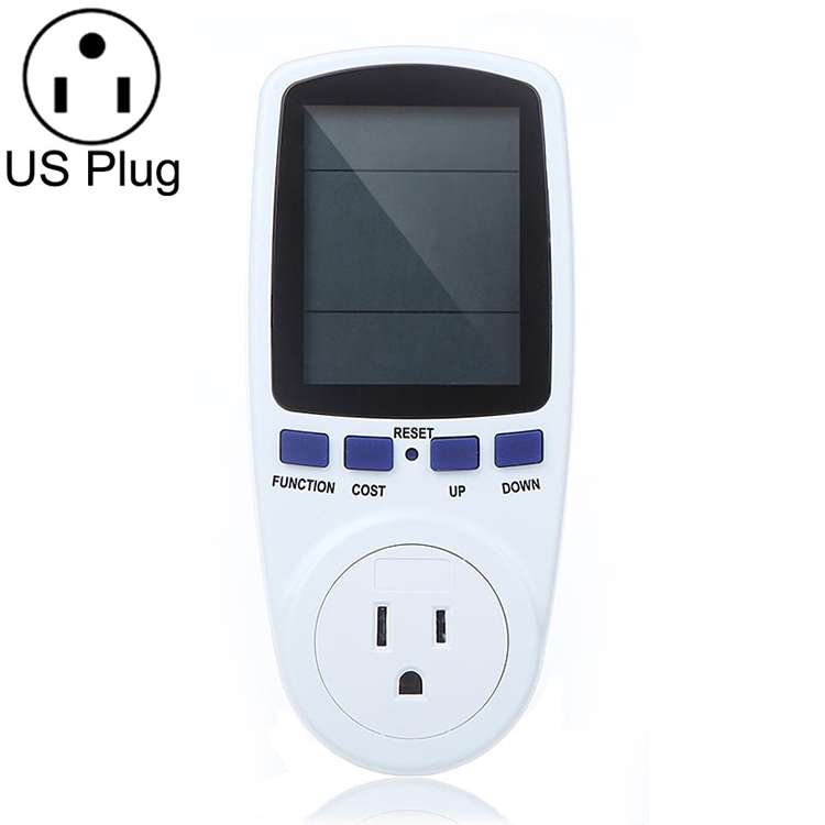 AC 120V 60Hz Max 15A LCD Display Power Meter Energy Watt Amps Volt Electricity Usage Monitor Analyze