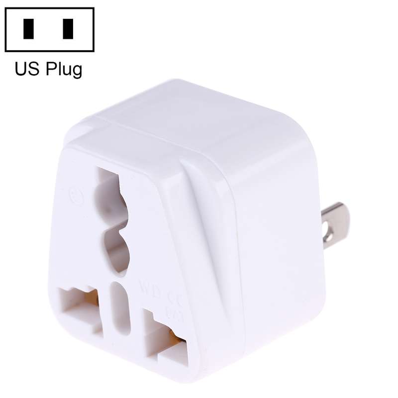 Portable Universal Socket to US Plug Power Adapter Travel Charger (Black)