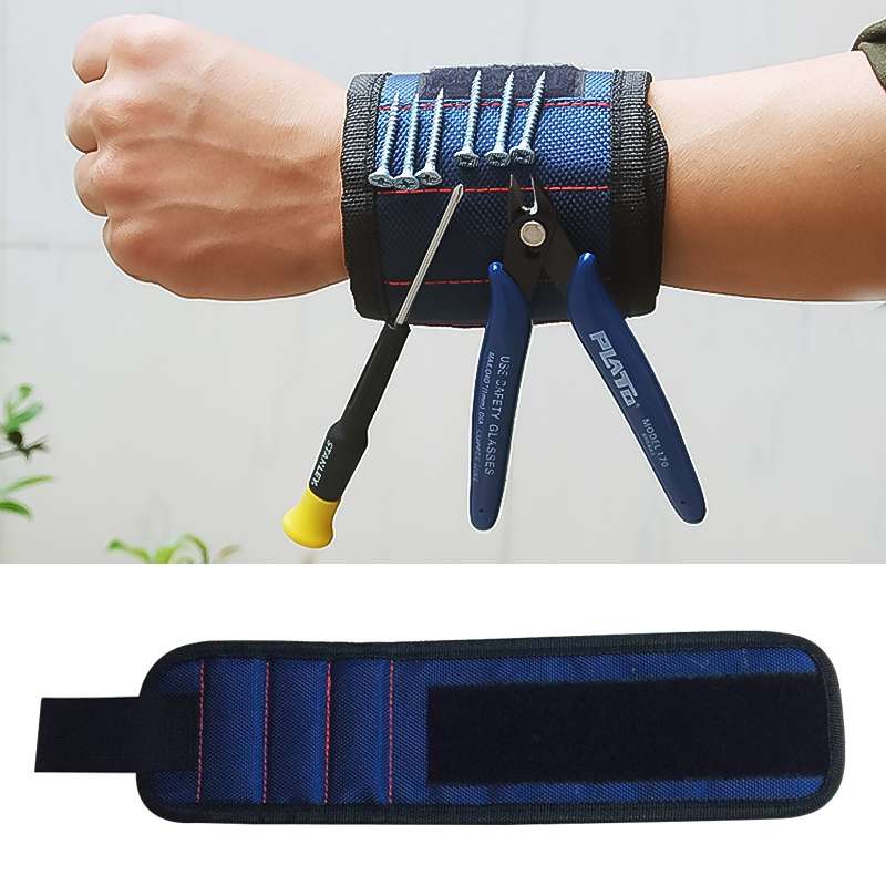 1680D Oxford Cloth Pocket Magnetic Wristband Storage Pockets Tool(Yellow)