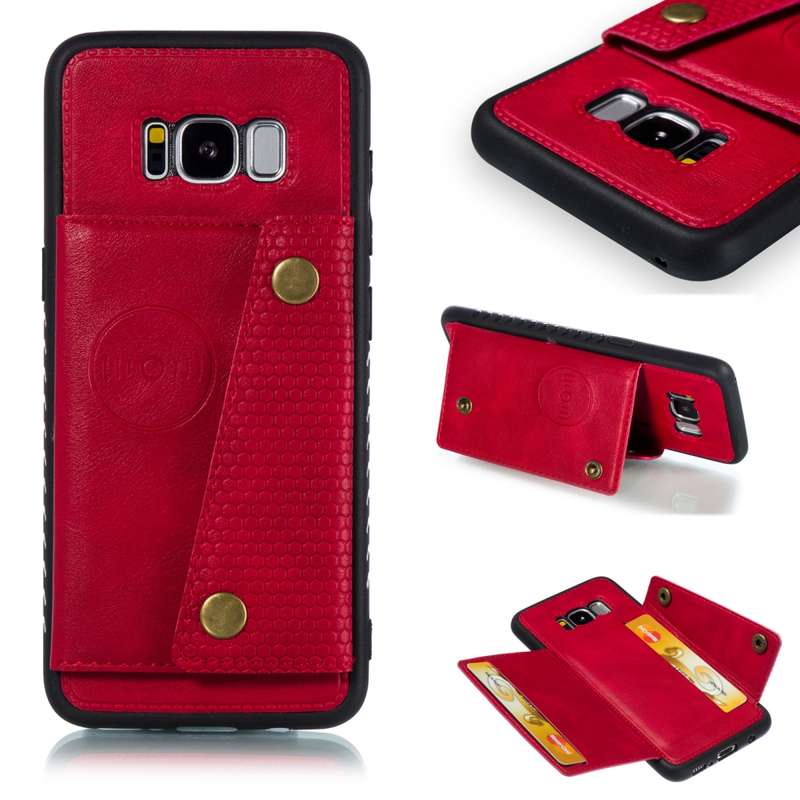 Leather Protective Case For Galaxy S8(Brown)
