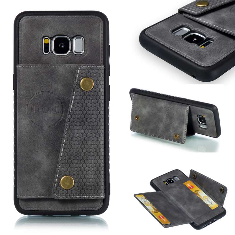 Leather Protective Case For Galaxy S8(Brown)