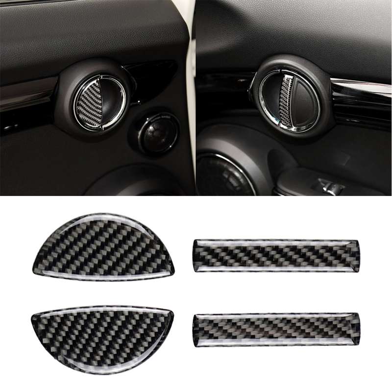 4 PCS Car F Chassis Door Handle Carbon Fiber Decorative Sticker for BMW Mini Cooper Clubman Countrym