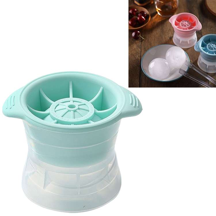Home Spherical Ice Lattice Whisky Wine Ice Cube Maker Silicone Trays Mold with Cover (Grey)