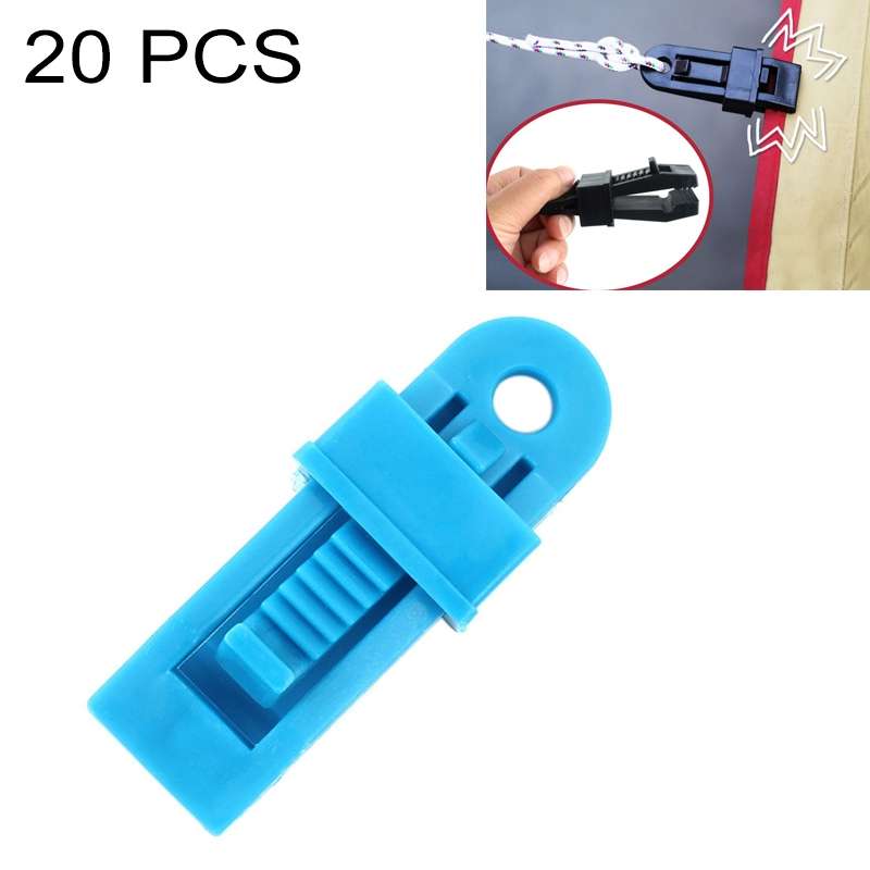 20 PCS Outdoor Tent Awnings Windproof Fixing Clip Multifunctional Wind Rope Buckle (Orange)