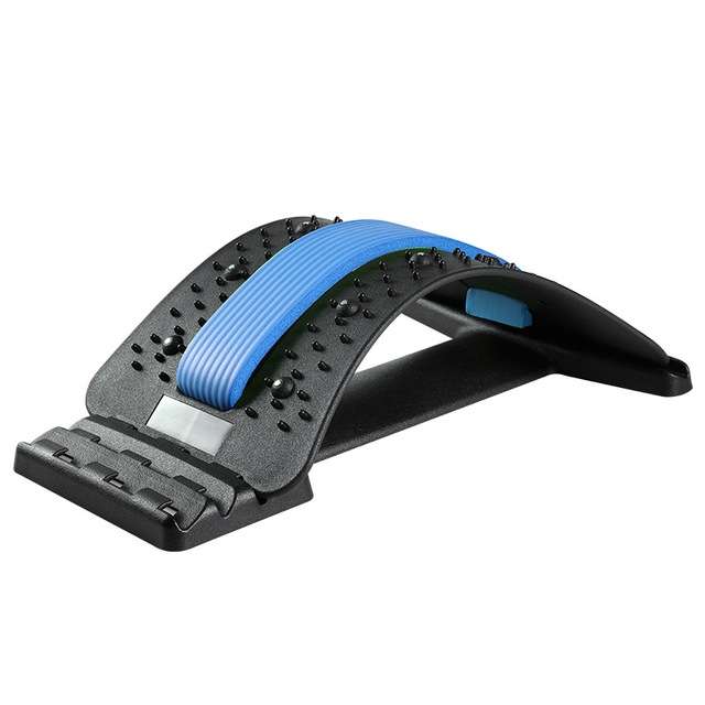 Lumbar Traction Stretching Device Posture Corrector Waist Support Spine Pain Relief Back Massage Str