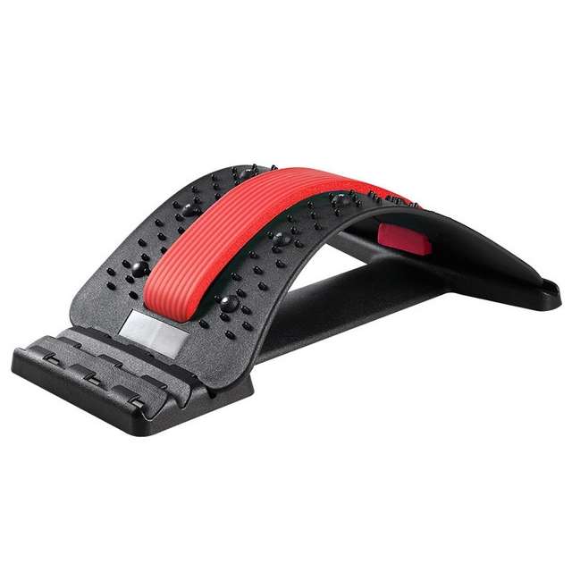 Lumbar Traction Stretching Device Posture Corrector Waist Support Spine Pain Relief Back Massage Str