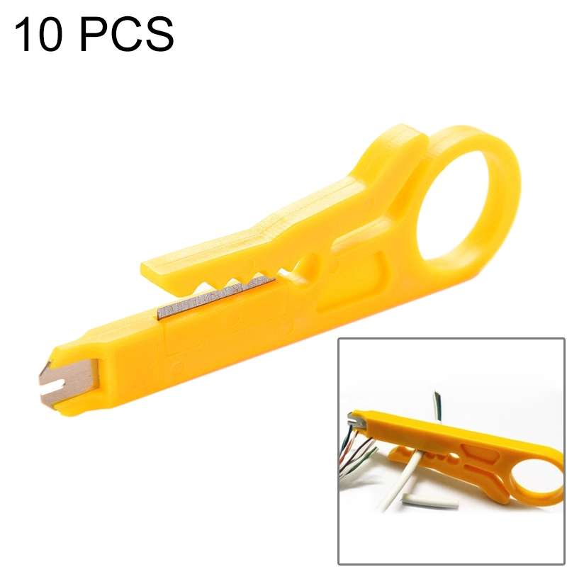10 PCS Mini Cable Crimping Tool Punch Down Cutter for RJ45 Cat5 Network Cable, Data Telephone Cable,
