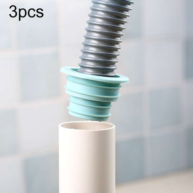 3 PCS Sewer Lengthen Odor-resistant Silicone Joint Kitchen Plumbing Sewer Drain Sealing Plug, Random