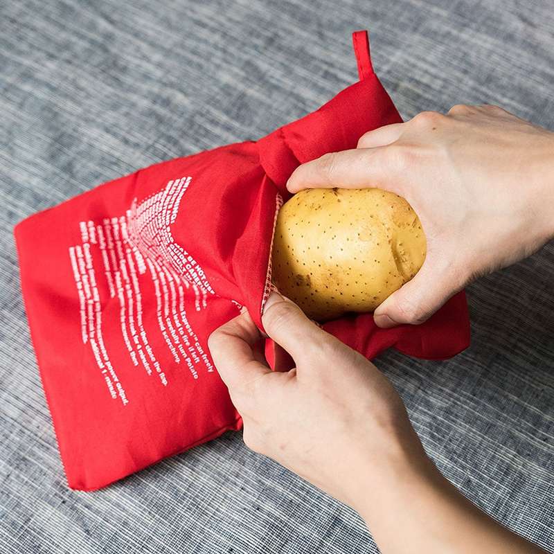 Washable Reusable Microwave Potato Cooker Bag (Cooks Up to 4 Potatoes At The Same Time), Size: 26.7*