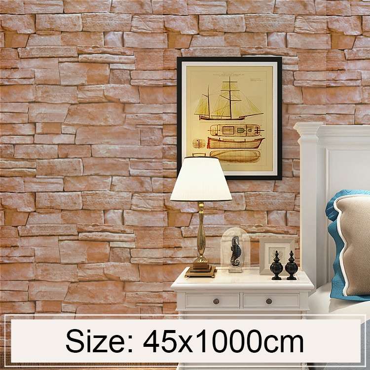 Slate Creative 3D Stone Brick Decoration Wallpaper Stickers Bedroom Living Room Wall Waterproof Wall