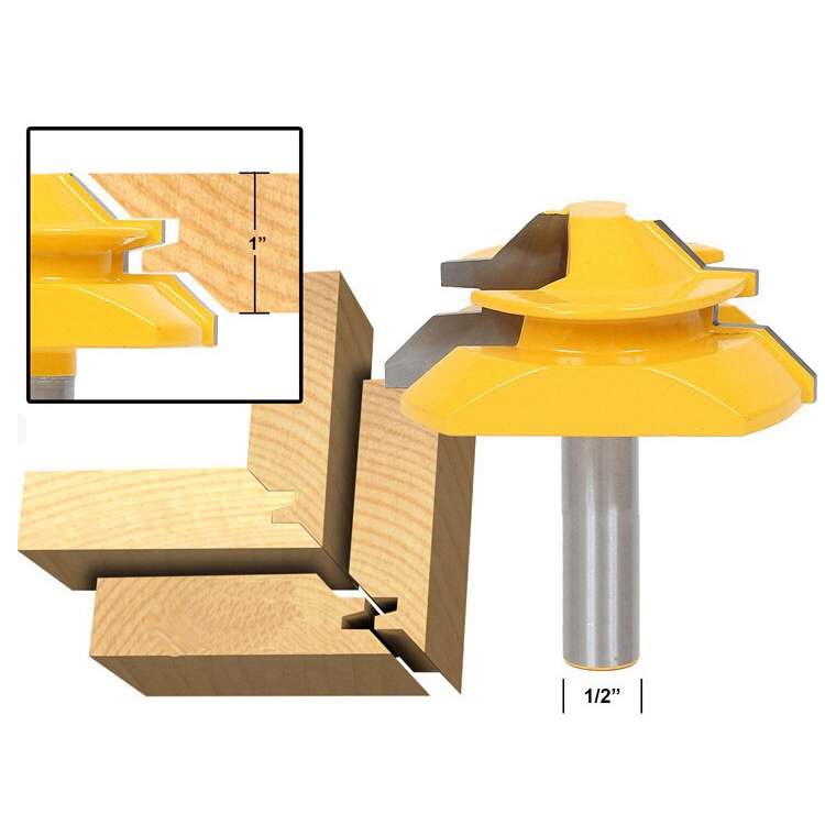 1/2 x 2-3/4 Shank Woodwork 45 Degree Engagement Tenon Cutter Blade Right Angle Accessories Knife Woo