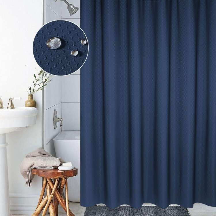 Thickening Waterproof And Mildew Curtain Honeycomb Texture Polyester Cloth Shower Curtain Bathroom C