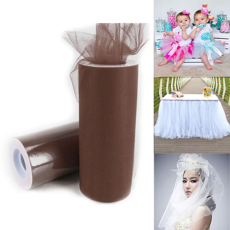Fashion 20D Polyester Tulle Roll, Wedding Birthday Decoration Decorative Crafts Supplies, Total Leng