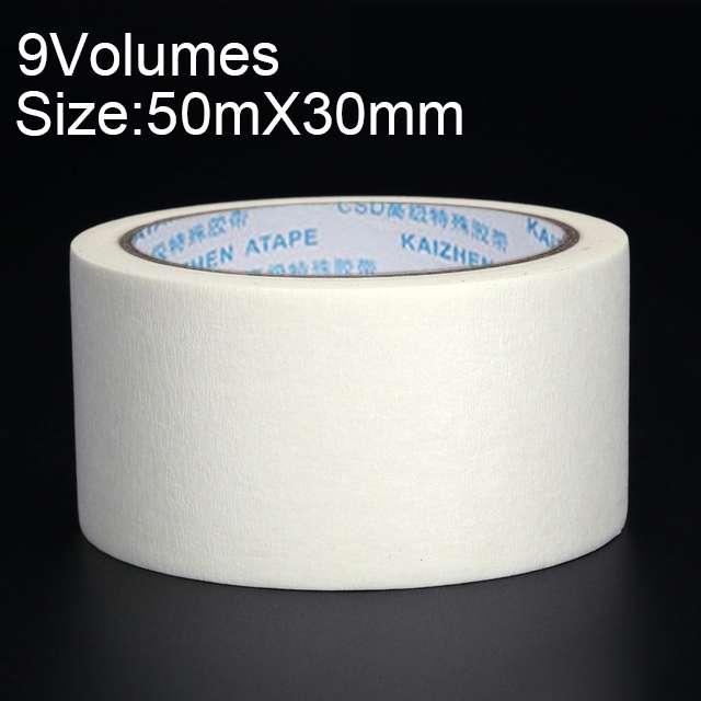 9 Volumes High Adhesion Decoration Spraying Masking office Writing Beautiful Paper Tape, Size: 50m x