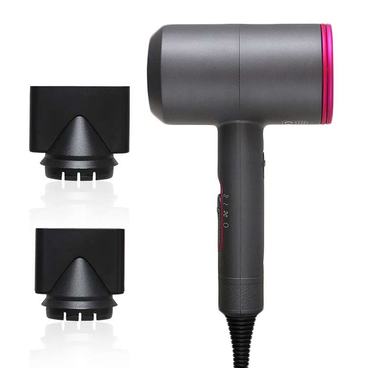 High-power 2000W Anionic Cold Hot Air Constant Temperature Hair Dryer, UK Plug(Red + Black)