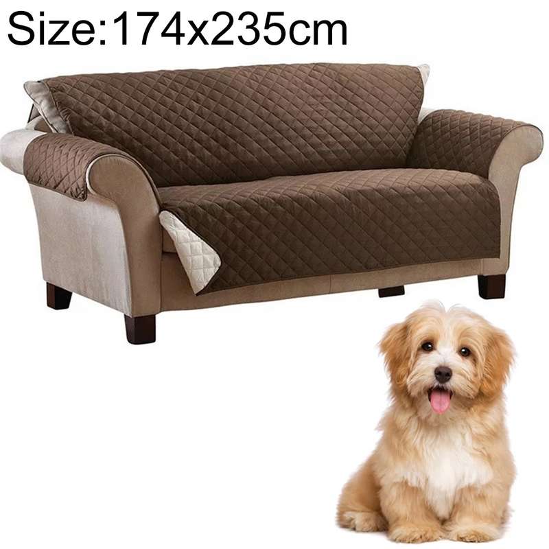 Waterproof Wear-resistant Pet Sofa Cushion,Double Mat, Size: 174x235cm(Brown)