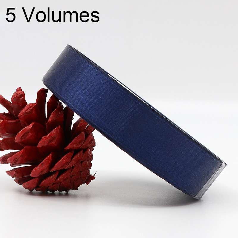 5 Volumes Color Satin Ribbons Handmade DIY Wedding Cake Decoration Holiday Gift Packages , Size: 22m