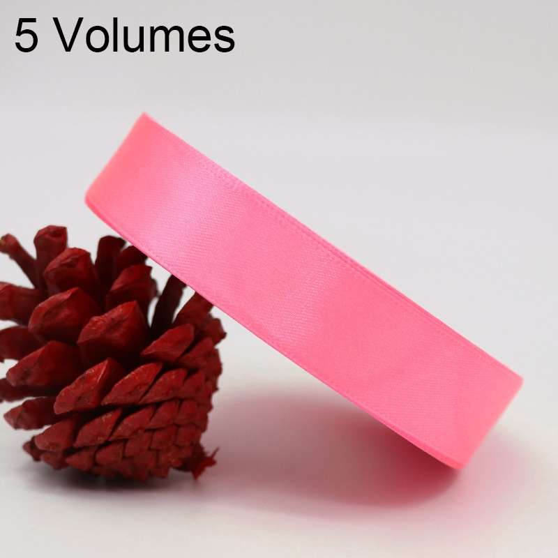 5 Volumes Color Satin Ribbons Handmade DIY Wedding Cake Decoration Holiday Gift Packages , Size: 22m