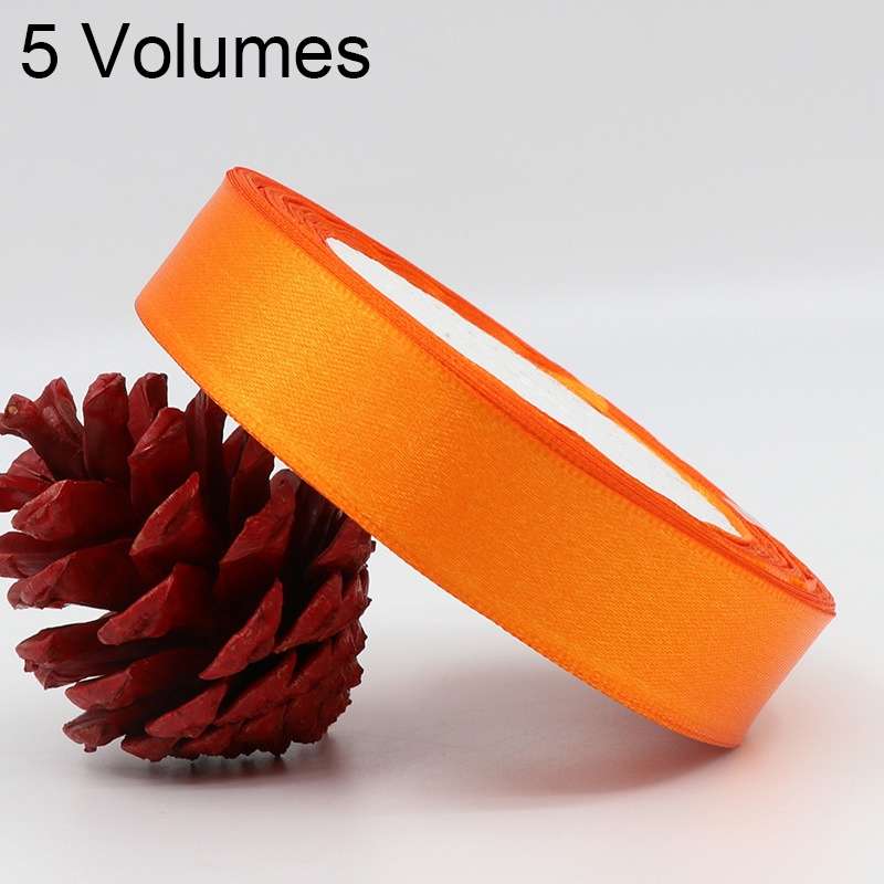 5 Volumes Color Satin Ribbons Handmade DIY Wedding Cake Decoration Holiday Gift Packages , Size: 22m