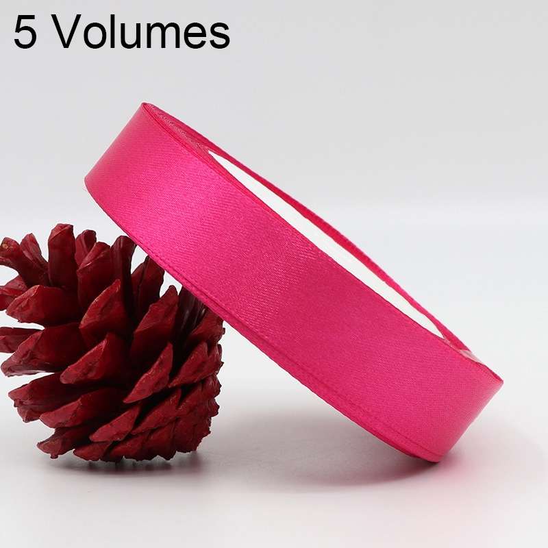 5 Volumes Color Satin Ribbons Handmade DIY Wedding Cake Decoration Holiday Gift Packages , Size: 22m