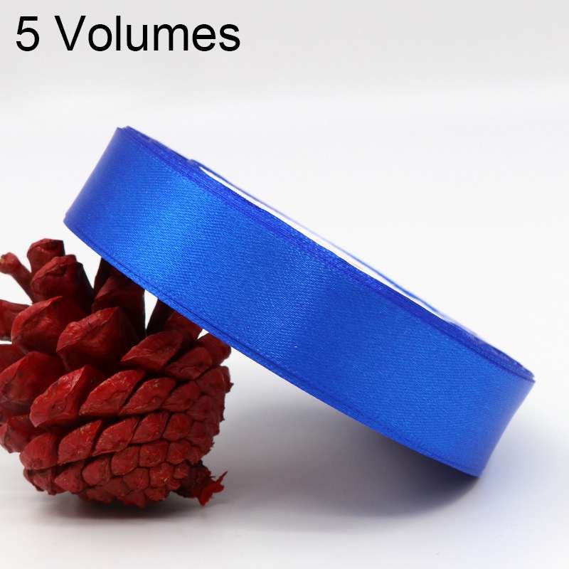 5 Volumes Color Satin Ribbons Handmade DIY Wedding Cake Decoration Holiday Gift Packages , Size: 22m