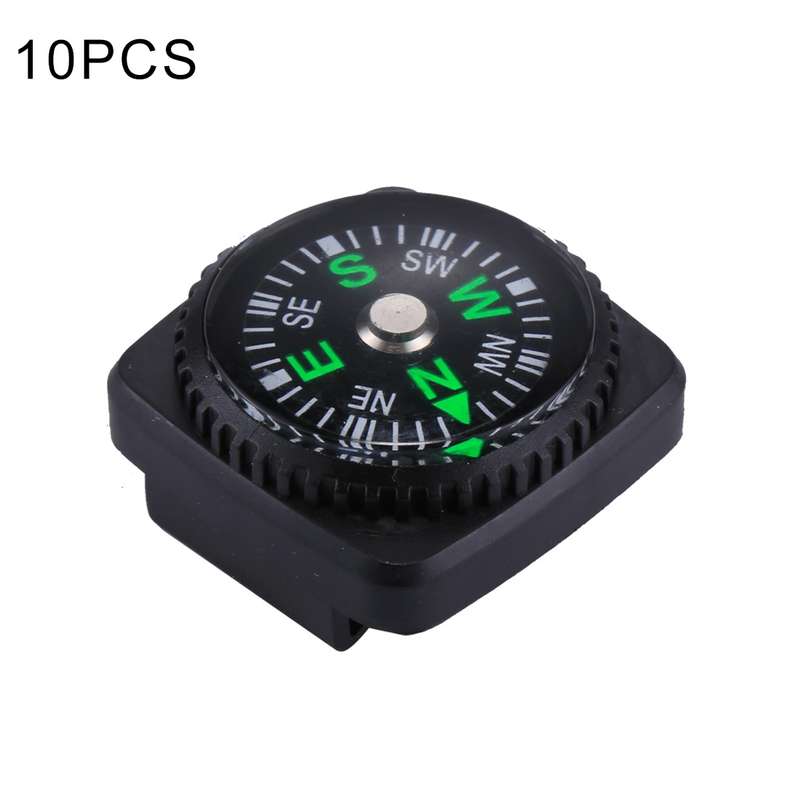 10 PCS 20mm Outdoor Sports Camping Hiking Pointer Guider Plastic Compass Hiker Navigation, Random Co