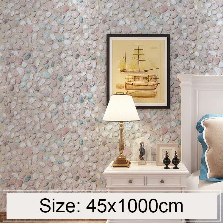 Cobblestone Creative 3D Stone Brick Decoration Wallpaper Stickers Bedroom Living Room Wall Waterproo