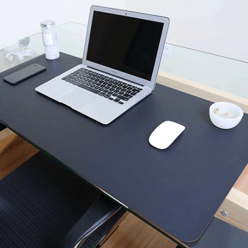 Multifunction Business Double Sided PU Leather Mouse Pad Keyboard Pad Table Mat Computer Desk Mat, S