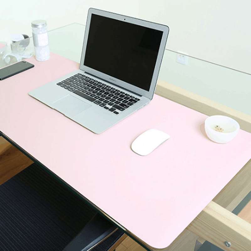 Multifunction Business Double Sided PU Leather Mouse Pad Keyboard Pad Table Mat Computer Desk Mat, S
