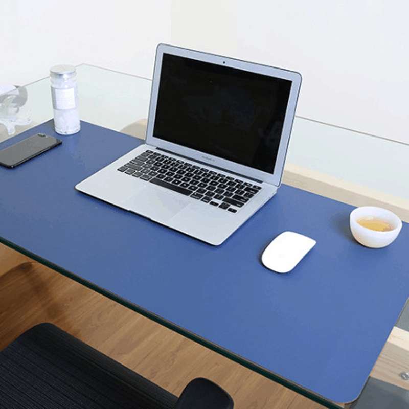 Multifunction Business Double Sided PU Leather Mouse Pad Keyboard Pad Table Mat Computer Desk Mat, S