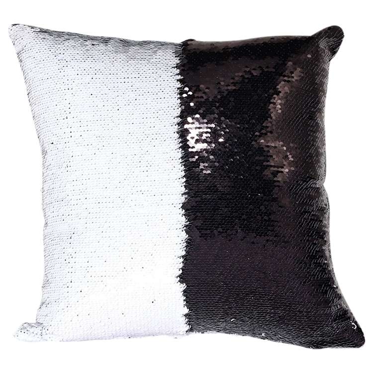 DIY Two Tone Glitter Sequins Throw Pillow Case Reversible Sequin Magical Color Changing Pillow Cover
