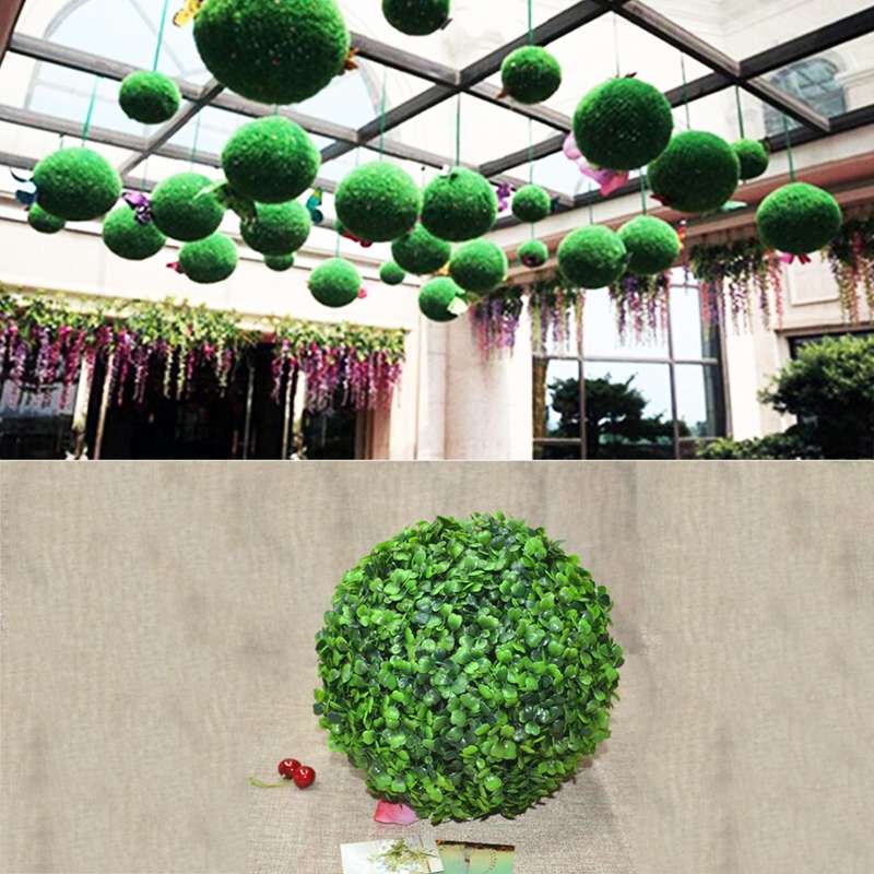 Artificial Aglaia Odorata Plant Ball Topiary Wedding Event Home Outdoor Decoration Hanging Ornament,