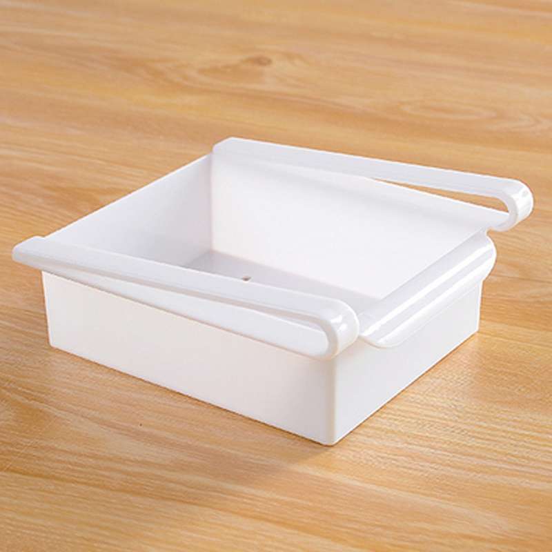 Drawer Style Fridge Preservation Layer Storage Rack (White)