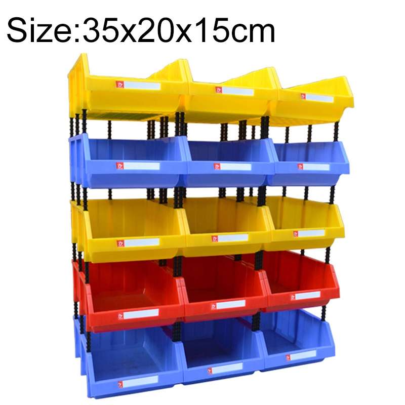 Thickened Oblique Plastic Box Combined Parts Box Material Box, Random Color Delivery, Size: 35cm x 2