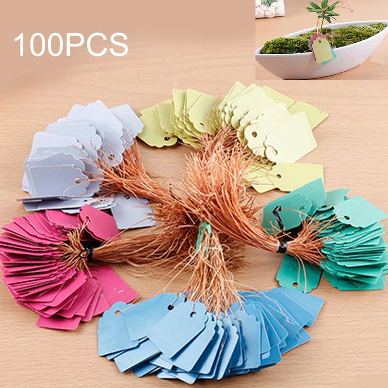 100 PCS Waterproof Durable and Reusable Plastic Nursery Garden Plant Label Flower Tag Mark Plant Tag