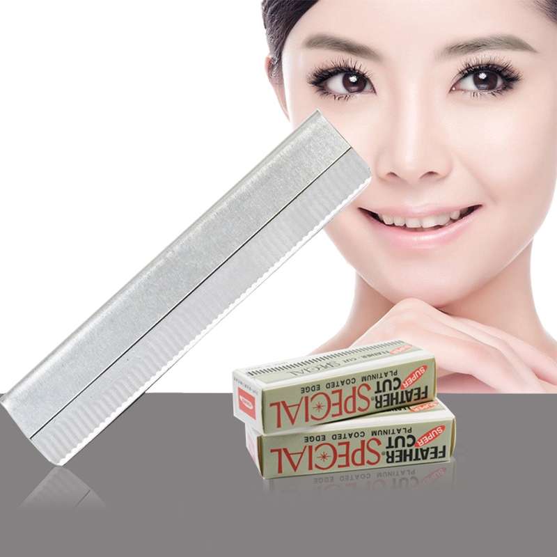 10 PCS Professional Hairdressing Tools Scraper Blade Eyebrow Trimmer Shaving Scratching Hair Feather