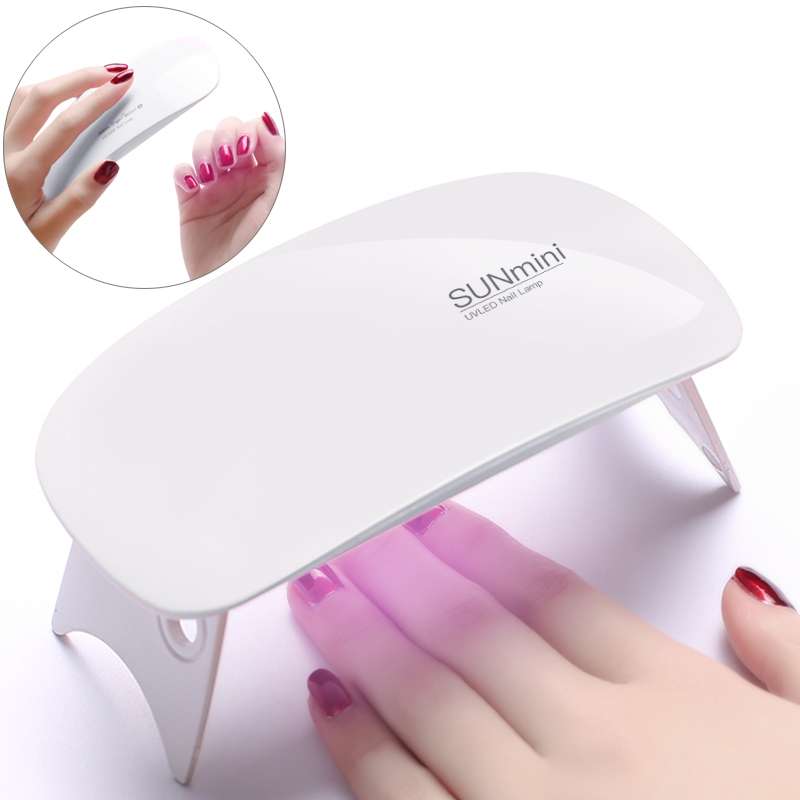 SUN mini 2 6W UV + LED USB Nail Lamp Fingernail Gel Curing Dryer(White)